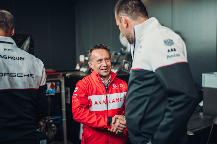 Roger Griffiths (Andretti-Teamchef) mit Florian Modlinger, Projektleiter Formel E von Porsche