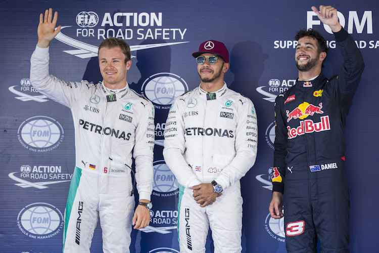 Die Schnellsten des Qualifyings - Rosberg, Hamilton, Ricciardo