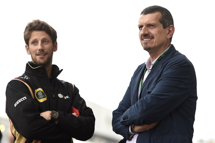 Günther Steiner und sein Schützling Romain Grosjean