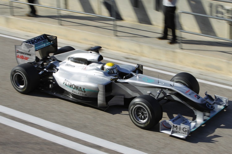 Rosberg hatt den Silberpfeil Dienstag für sich alleine