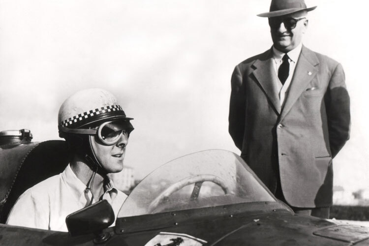 Wolfgang Graf Berghe von Trips mit Enzo Ferrari