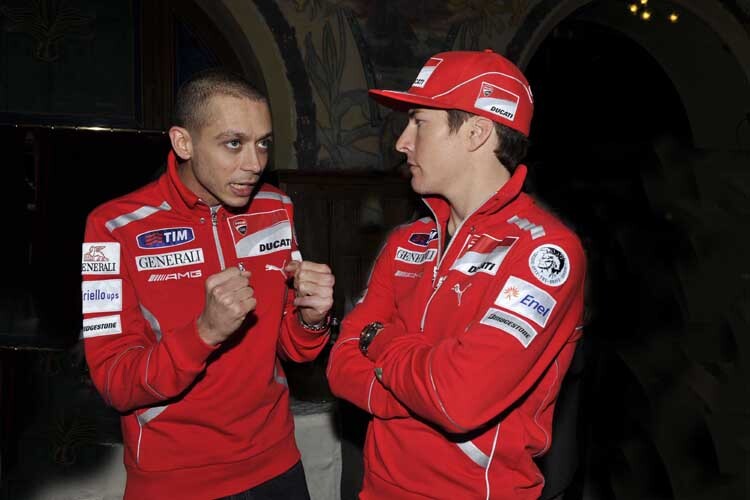 Wieder Teamkollegen: Rossi und Hayden