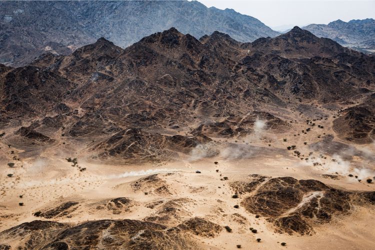 Nach dem Verzehr einiger Karotten ganz klar auszumachen: Mattias Ekström im Ford Raptor auf dem Weg zum zweiten Platz der heutigen Dakar-Etappe