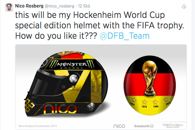 Nico Rosberg: Wie gefällt Euch mein neuer Helm?