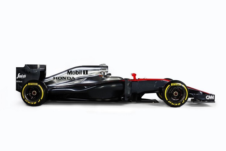 Der neue McLaren-Honda MP4-30 von der Seite