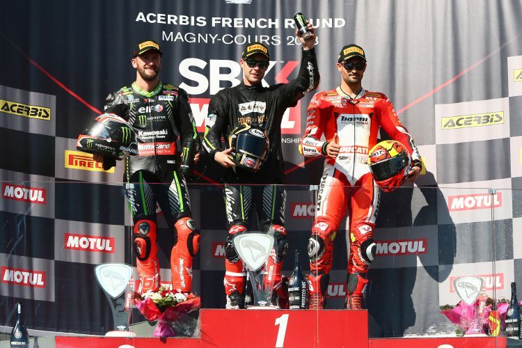 Tom Sykes, Jonathan Rea & Javier Fores