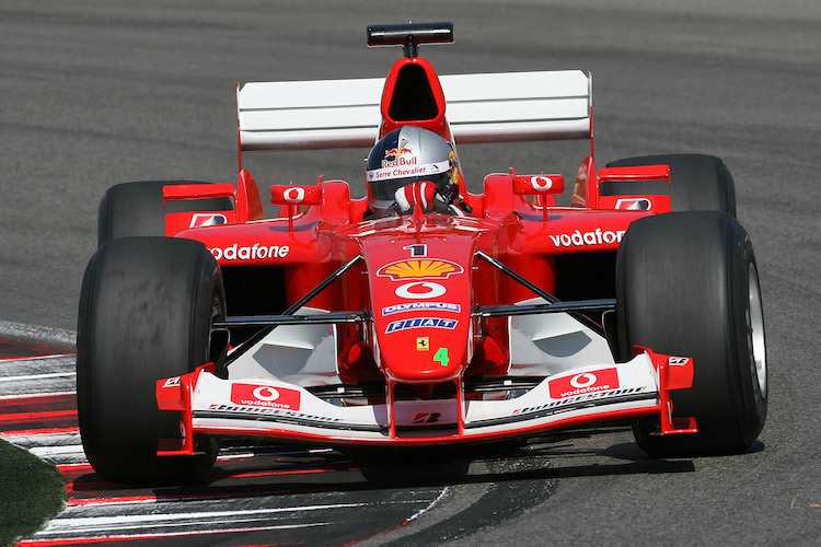 Der Franzose Luc Alphand bewegt bei den Ferrari-Days 2008 einen fünf Jahre alten Formel-1-Ferrari 
