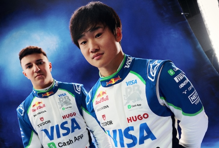 Die Racing Bulls-Piloten Isack Hadjar (l.) und Yuki Tsunoda