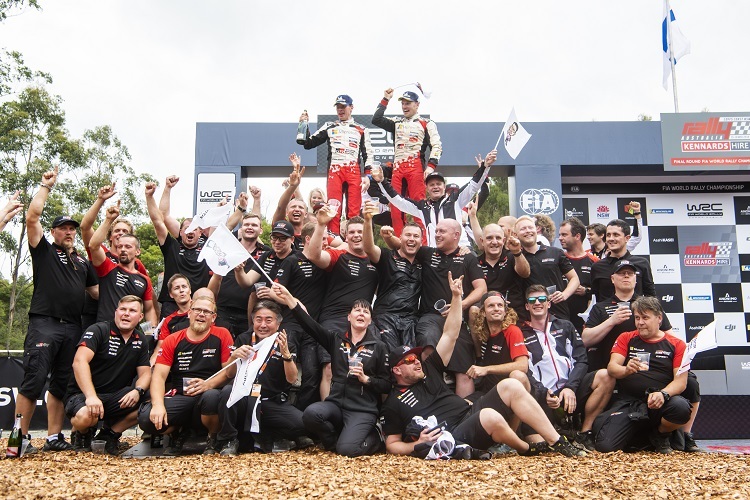 Das Toyota-Team gewann 2018 die Rallye und die Hersteller-WM
