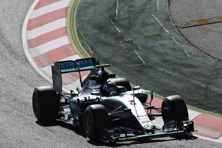 Nico Rosberg sicherte sich in Barcelona mit 1:26,828 min die erste Bestzeit des Wochenendes