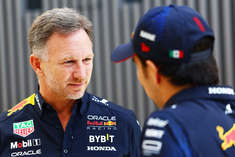 Christian Horner und Sergio Pérez