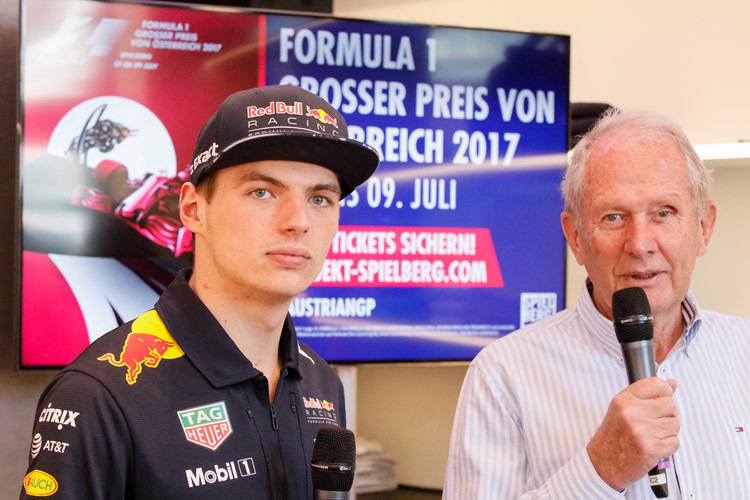 Max Verstappen und Dr. Helmut Marko rührten die Werbetrommel für den Österreich-GP