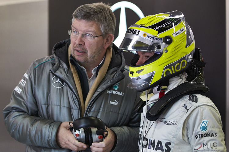 Ross Brawn und Nico Rosberg