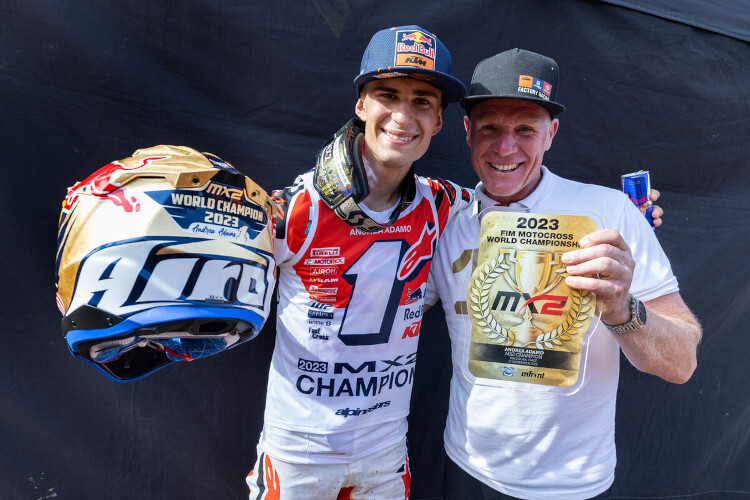 MX2-Champion Andrea Adamo mit Joël Smets