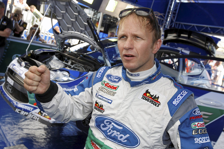Petter Solberg im Ford-Service
