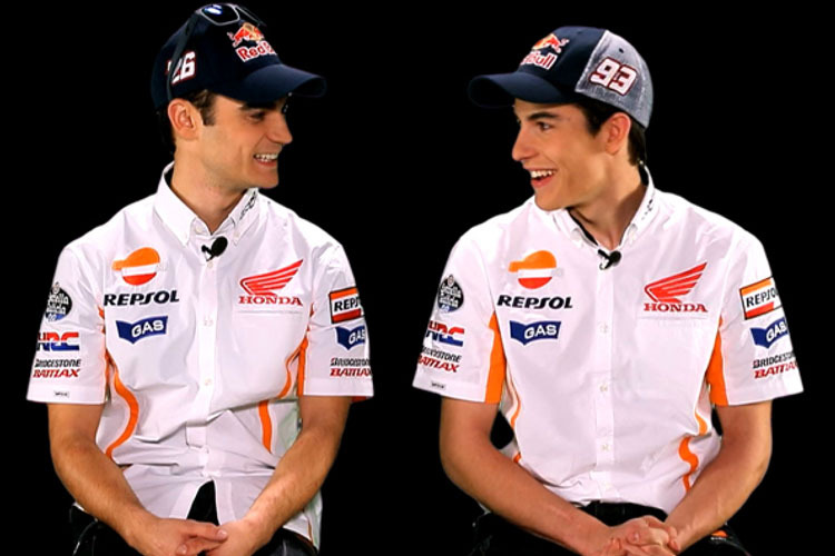 Dani Pedrosa und Marc Márquez: Hält die gute Laune auch nach Saisonstart an?