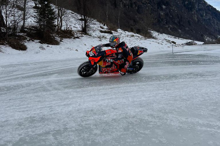 Im Salzburger Lungau absolvierte Dani Pedrosa einen Wintertest – auf Glatteis