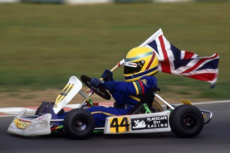 Lewis Hamilton als Kart-Knirps mit der 44