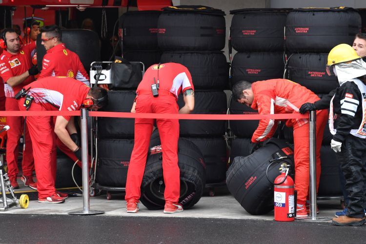 Die Reifen von Ferrari