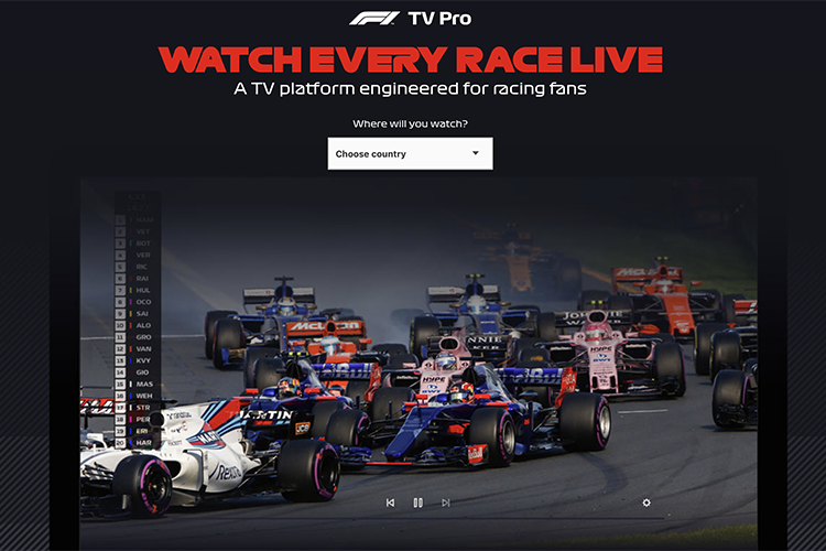 Werbung für F1 TV