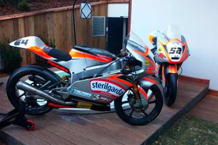 So sehen die Mahindra-Bikes des CIV-Moto3-Teams von Max Biaggi aus
