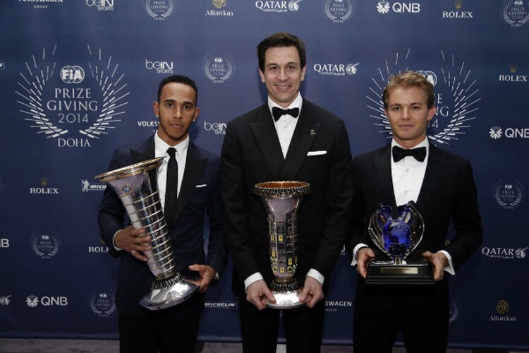 Lewis Hamilton, Toto Wolff und Nico Rosberg