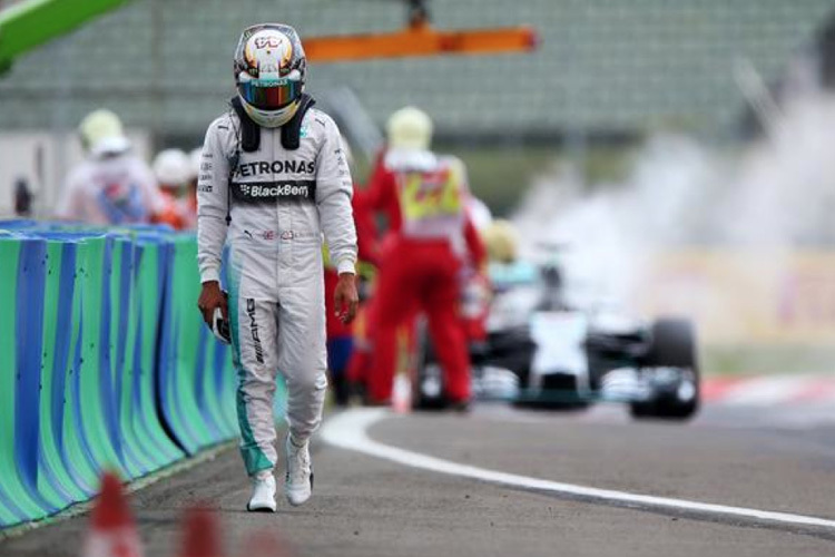 Lewis Hamilton im Pech