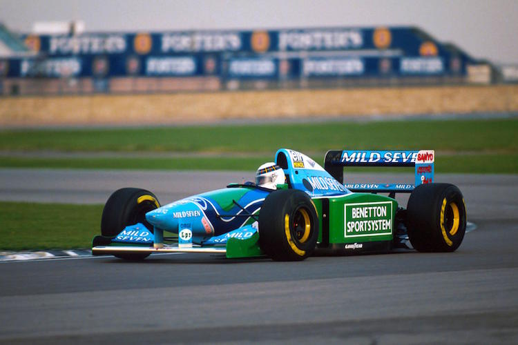 Allan McNish mit dem Benetton B194-Ford im Januar 1994 in Silverstone