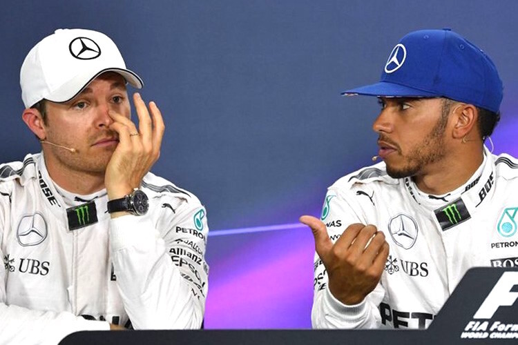 Nico Rosberg und Lewis Hamilton zu gemeinsamen Mercedes-Tagen
