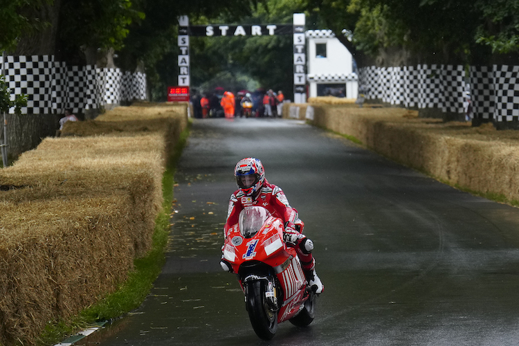 Casey Stoner war einer der vielen Stars, die beim «Goodwood Festival of Speed» in Aktion zu sehen waren