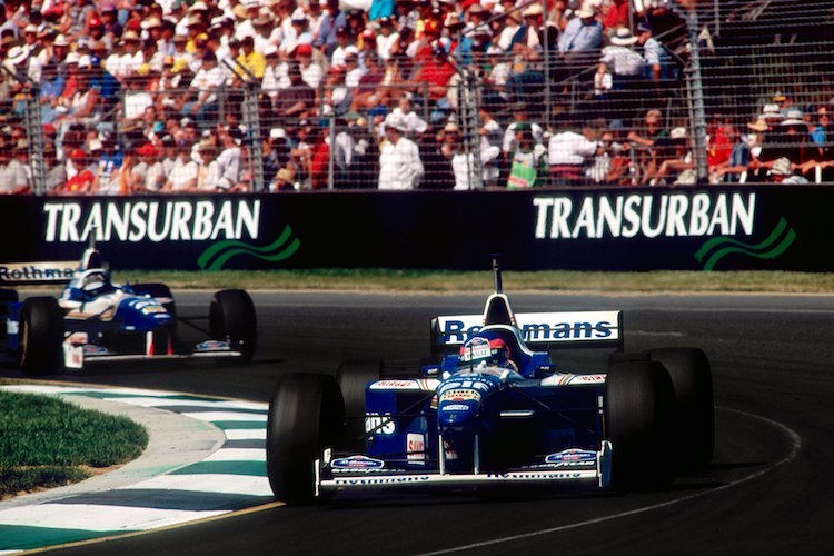 Jacques Villeneuve vor Damon Hill in Australien 1996