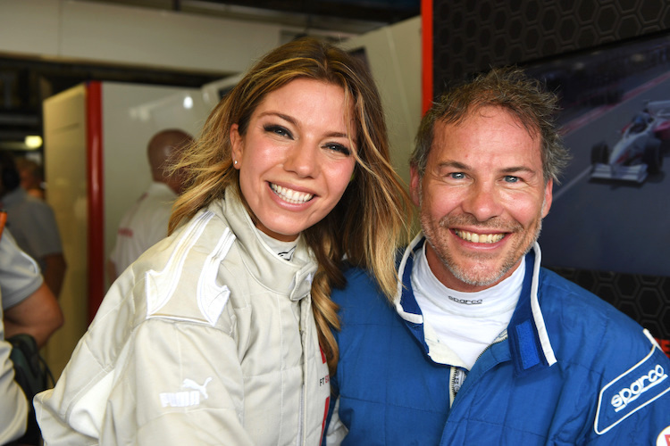 Jacques Villeneuve mit Sky-Moderatorin Federica Masolin