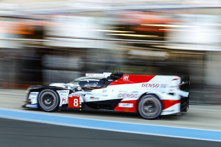 Bestzeit beim Le-Mans-Test für den Toyota TS050 Hybrid von Fernando Alonso, Sébastien Buemi und Kazuki Nakajima