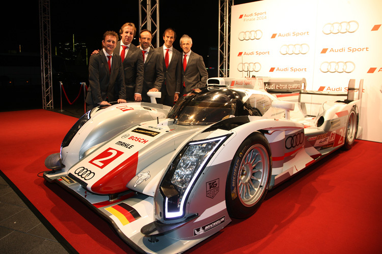 Das Geschenk für Kristensen um Kreise der Audi-Le-Mans-Legenden