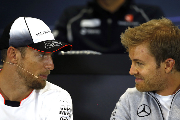 Jenson Button und Nico Rosberg