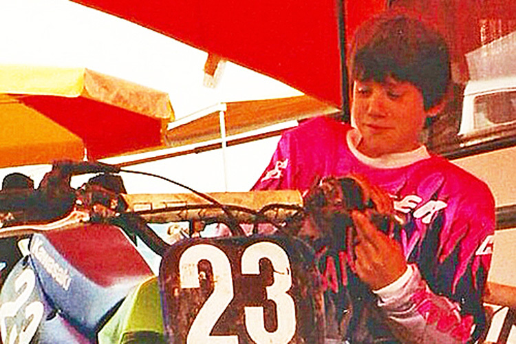 Die Anfangstage: Patrick Walther 1989 mit seinem 60-ccm-Bike