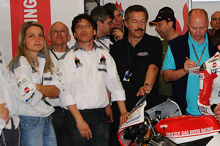 Jerez-GP 2008: Stefan Kiefer mit seiner späteren Lebenspartnerin Nadine
