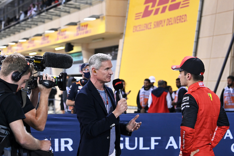 David Coulthard und Charles Leclerc in Bahrain