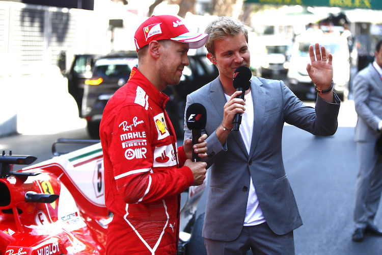 Sebastian Vettel und Nico Rosberg 2017 in Monaco