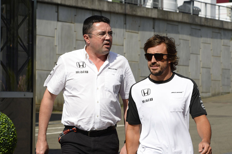 Eric Boullier. «Wir haben mit Fernando Alonso und Jenson Button zwei Weltmeister im Auto und wir beabsichtigen, beide zu behalten»