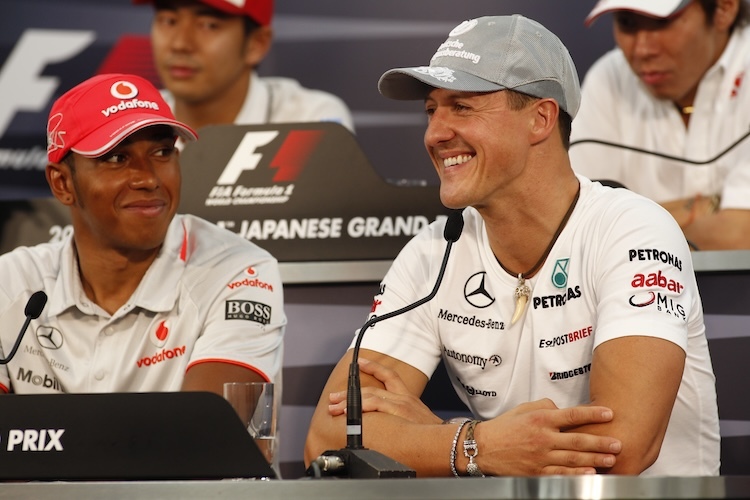 Lewis Hamilton und Michael Schumacher 2010