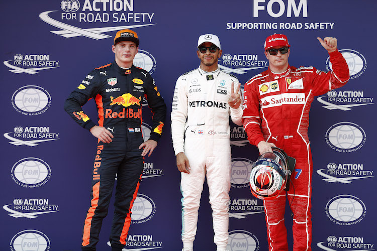 Verstappen, Hamilton, Räikkönen