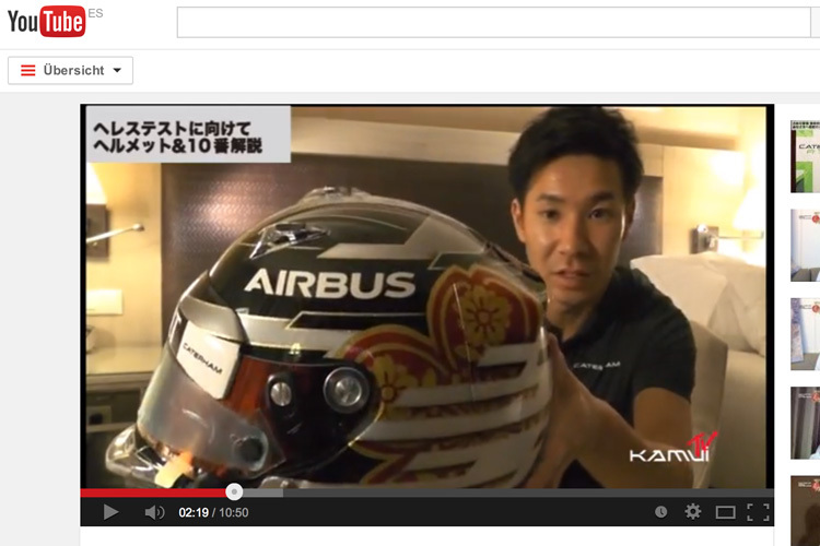 Kamui Kobayashi mit seinem neuen Helm