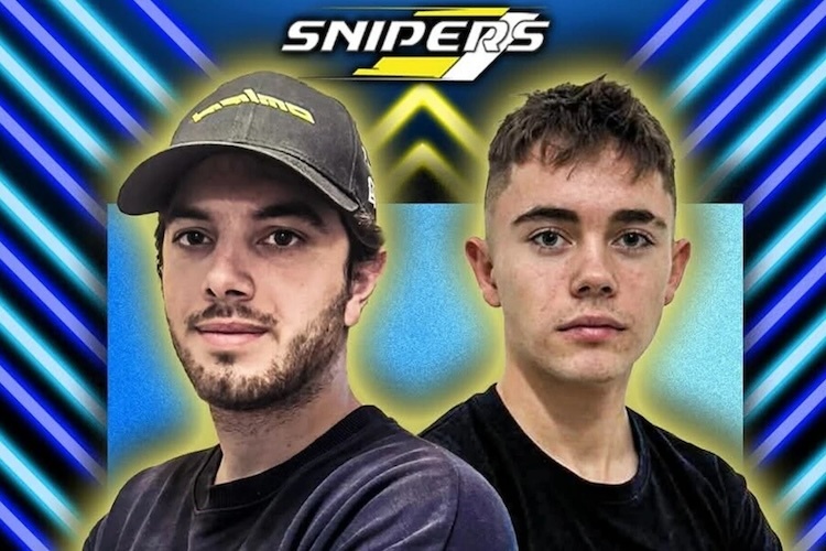 Nicolas Spinelli (li.) und Tibor Varga steuern 2025 die MotoE-Ducati für Snipers