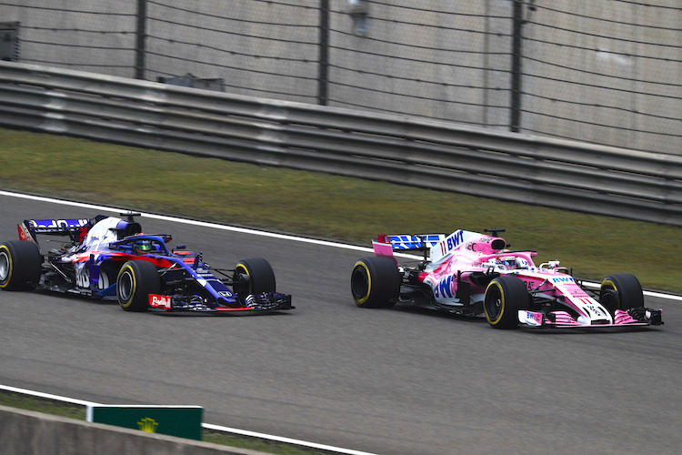 Force India stösst 2018 auf starke Gegner, wie Toro Rosso
