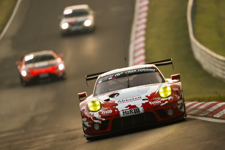 Derzeit auf Platz zwei: Der Porsche 911 GT3 R vom Frikadelli Racing Team
