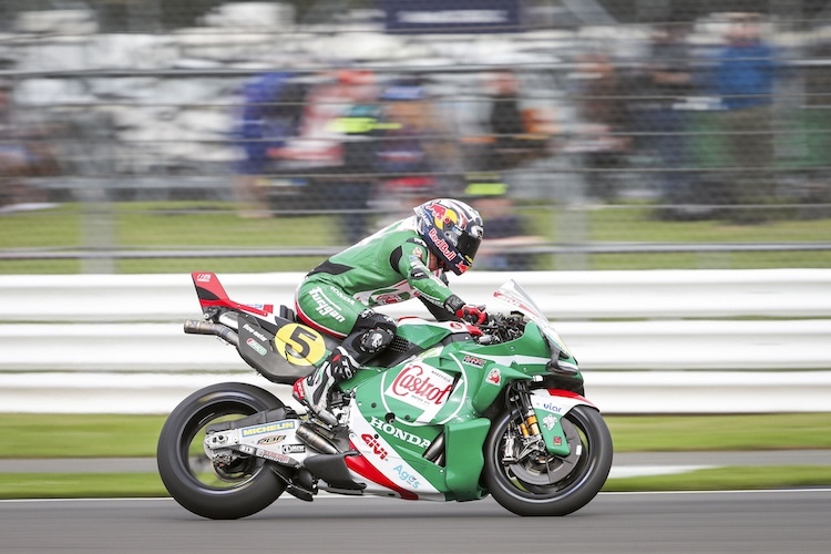 Johann Zarco im feierlichen Castrol-Honda-Design in Silverstone