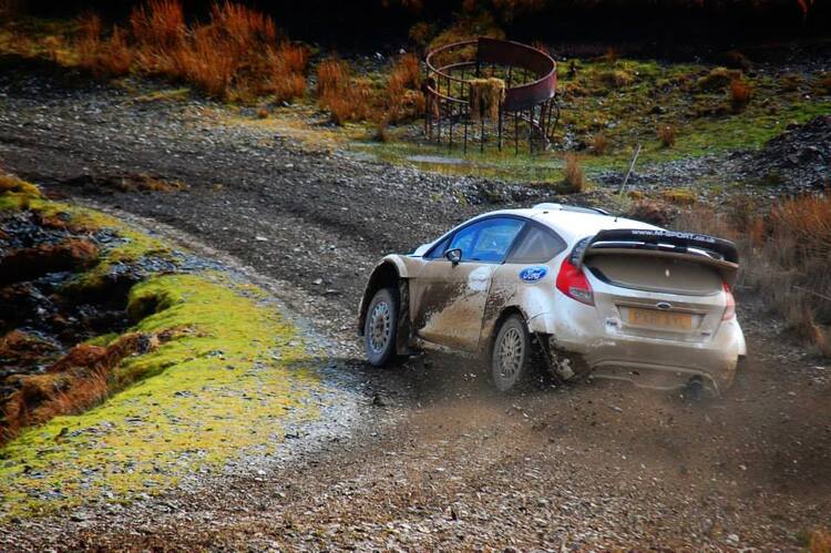 Der neue Ford Fiesta RS WRC beim Test in Wales