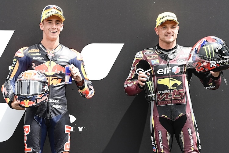 In der Moto2 landete Sam Lowes (rechts) einige Male vor Pedro Acosta (links)