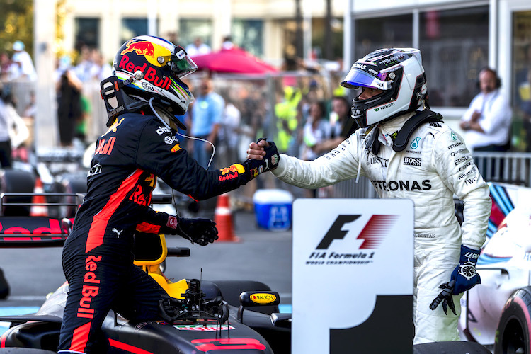 Baku 2017: Daniel Ricciardo und Valtteri Bottas